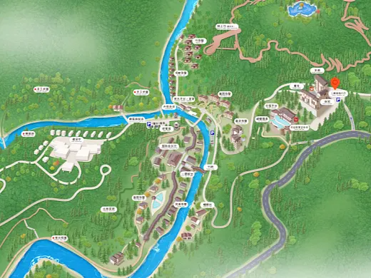 巴音郭楞结合景区手绘地图智慧导览和720全景技术，可以让景区更加“动”起来，为游客提供更加身临其境的导览体验。